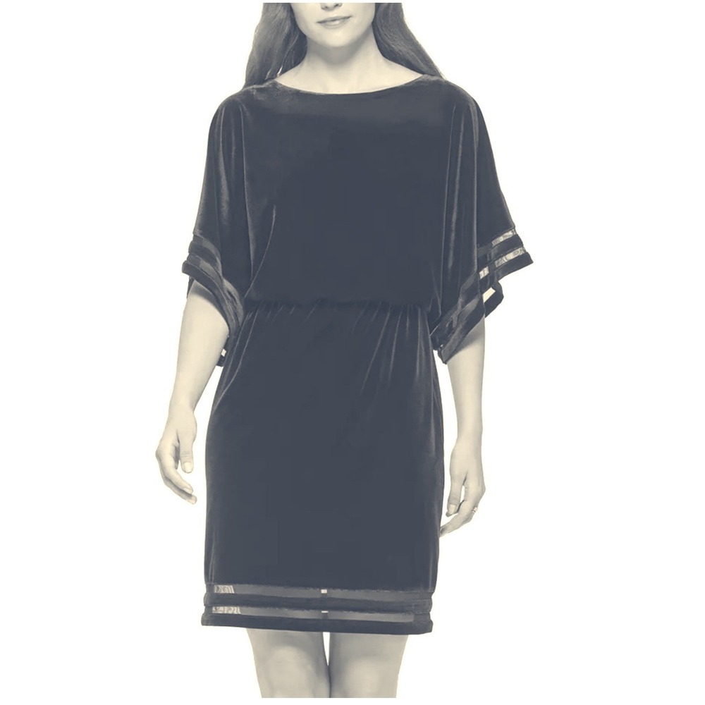NWT Women's Jessica Howard Womens Velvet Knee-Length Party Sheath Dress Green 10